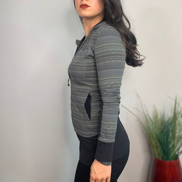 Lululemon Daily Practice Jacket Space Dye Twist Dark Slate Fatigue Green Black - Picture 6 of 8